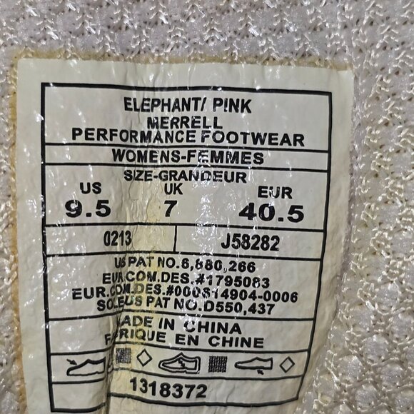 MERRELL WOMENS SIREN SPORT HIKING SHOES ELEPHANT PINK J58282 VIBRAM SOLE 9.5 - Picture 8 of 8